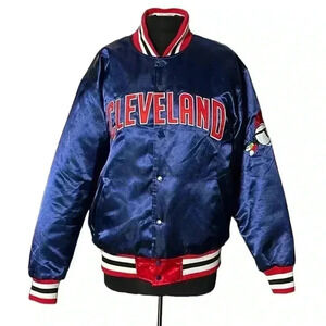 Cleveland Indians Ricky WILD THING Vaughan 1980s Major League Baseball Jacket L